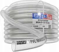 Przezroczysty Wąż Pleciony PVC – 25 mm (1") x 10 m