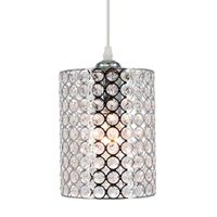 Okrągła lampa wisząca 5010/1 8C z kryształkami chrom