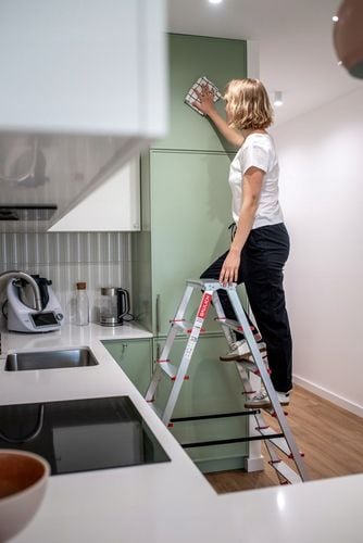 Drabina aluminiowa składana 6 stopniowa 2x6 dwustronna domowa GRATIS na Arena.pl