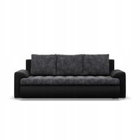 KANAPA FORESTA CZARNA POPIEL Rozkładana Wygodna Funkcja Spania PLECIONKA