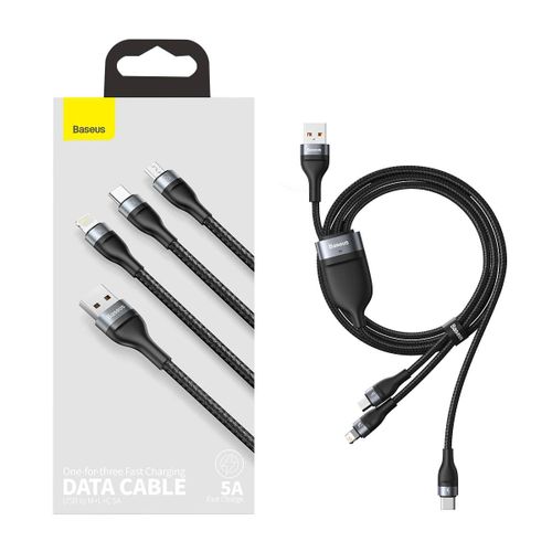 Kabel USB 3w1 Baseus iPhone Micro USB C 5A na Arena.pl