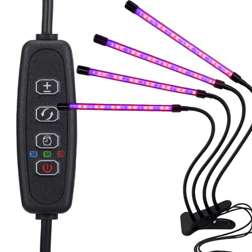 Lampa do uprawy roślin wzrostu 4x panel timer do oświetlenia pilot led 15w na Arena.pl