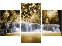 90X60CM OBRAZ WODOSPAD TRZY OBRAZY