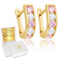 Złote Kolczyki 585 Angielskie dla dzieci GRAWER