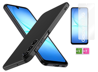 Etui matowe do SAMSUNG GALAXY A17 4G / 5G / A26 5G czarny case + szkło 9H