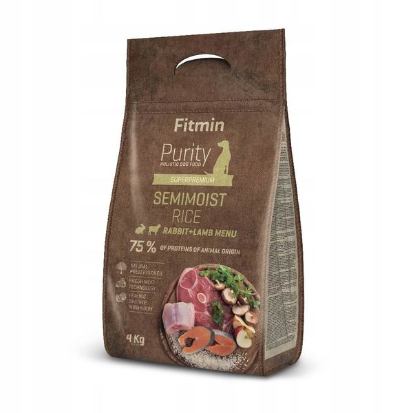 Fitmin Purity semimoist rabbit lamb rice 4kg zdjęcie 1