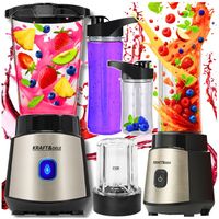 BLENDER KIELICHOWY MIKSER DO SMOOTHIE KOKTAJLI KRUSZY LÓD 2 BIDONY