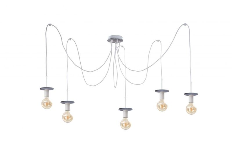 Lampa wisząca 5xE27 SATURN GREY zdjęcie 1