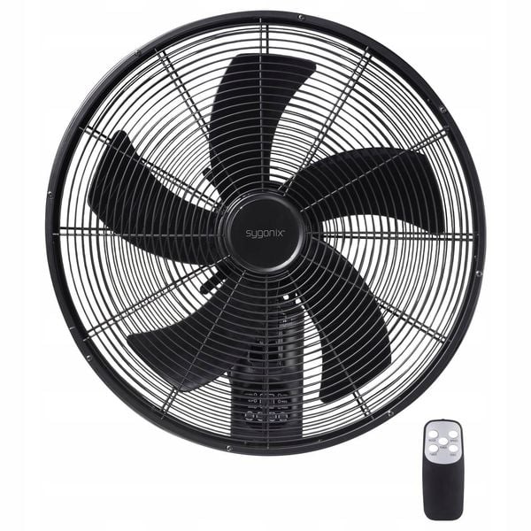 Wentylator ścienny 40cm OSCYLACJA timer PILOT 3 prędkości Sygonix zdjęcie 5