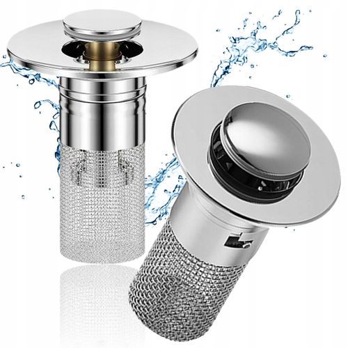 KOREK Z SITKIEM DO ZLEWU ZLEWOZMYWAKA DO KUCHNI UMYWALKI ŁAZIENKOWY SYFON na Arena.pl