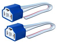 Gniazdo żarówki H4 proste, ceramiczne, przewód 15 cm, 2 szt.