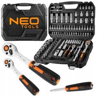 NEO 10-066 ZESTAW KLUCZE NASADOWE NASADKI TORX 1/4" 1/2" walizka 110el XXXL