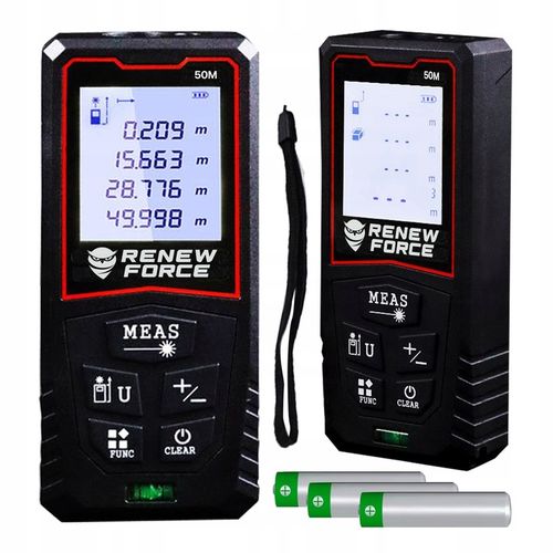 Dalmierz Laserowy MIERNIK ODLEGŁOŚCI Cyfrowy 50M Poziomica ORYGINALNY na Arena.pl