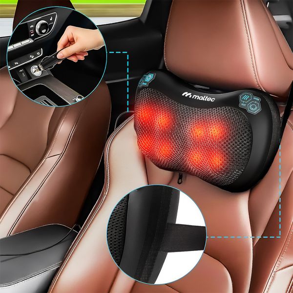 Masażer Poduszka Masująca Shiatsu Do Pleców Karku Nóg Ciała Grzejący zdjęcie 9