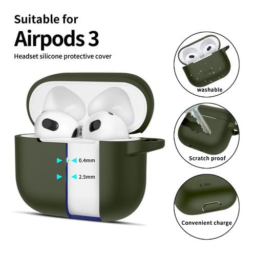 tech-protect silicone hook apple airpods 3 olive green na Arena.pl