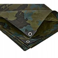 PLANDEKA WOJSKOWA 160 g/m² MORO MASKUJĄCA OCHRONNA Z OCZKAMI 3x4m