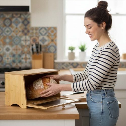 Chlebak, pojemnik kuchenny do przechowywania pieczywa, bambusowy na Arena.pl