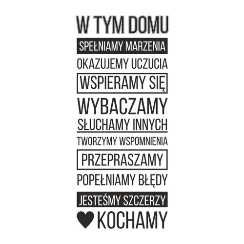 Naklejka W Tym Domu N032 XXL na Arena.pl