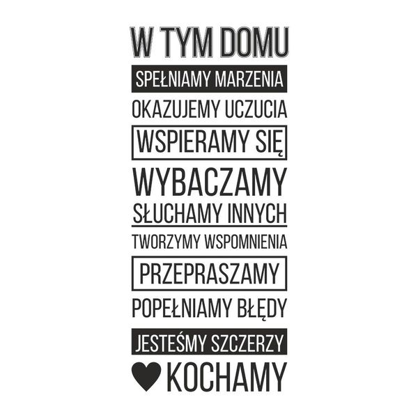 Naklejka W Tym Domu N032 XXL zdjęcie 2