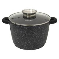 Garnek okrągły wysoki brytfanna ESELA 24 cm powłoka ceramiczna GREBLON non-stick indukcja silikonowe nakładki