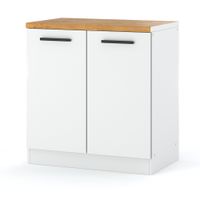 szafka kuchenna stojąca z blatem modułowa nowoczesna blande 80cm biała mat