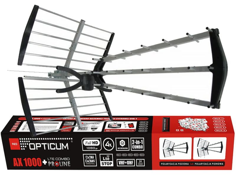 Antena dvb-t2 Opticum AX1000 LTE Combo Proline zdjęcie 1