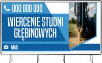 Plandeka reklamowa 130x80 - Baner Wiercenie studni głębinowych