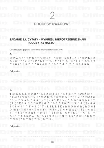 Karty pracy do ćwiczeń funkcji poznawczych. Część 3 na Arena.pl