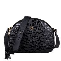 Czarna torebka Canaletto ze skóry z efektem kropli – elegancja i funkcjonalność na lata TD810s258