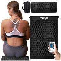 Mata do Akupresury z Kolcami FIZYO Pobudza Zdrowotny Masaż Czarna