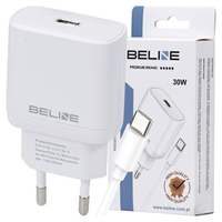 beline ład. siec. 1x usb-c 30w + kabelusb-c biała /white pd 3.0