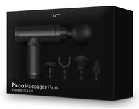 Mocny Pistolet do Masażu Mięśni, Ciała i Pleców - 6 Trybów Pracy 4 Końcówki