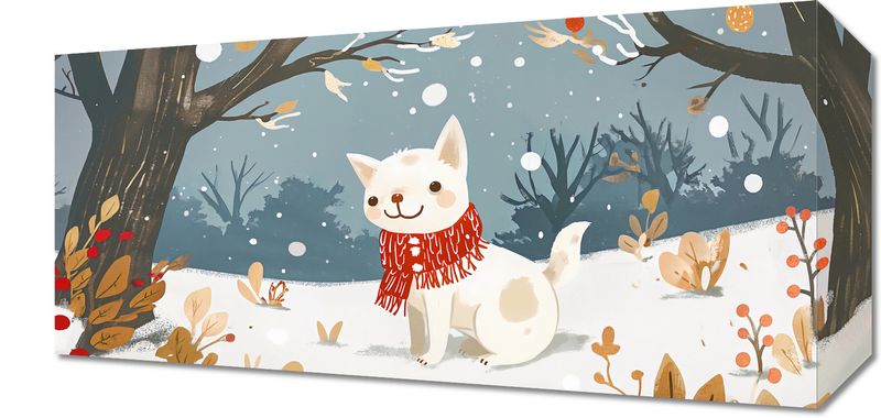 Obraz 40x20cm Śnieżny Kompan zdjęcie 1