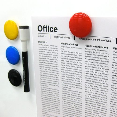 Magnesy na lodówkę do tablic okrągłe MOCNE czarne z magnesem 20 mm 40 na Arena.pl