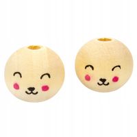 Drewniane koraliki BUZIA zwierzątko 16mm 10szt.