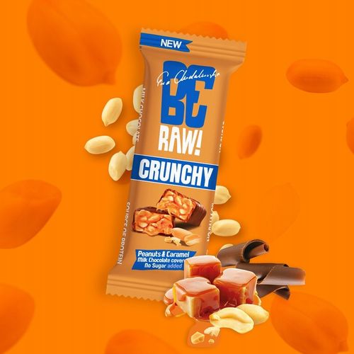 NOWOŚĆ Baton BeRAW Crunchy Peanuts&Caramel Orzeszki karmel bez cukru na Arena.pl