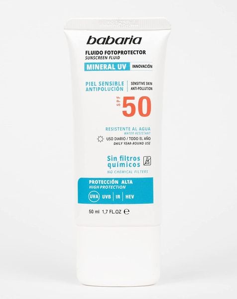 Babaria Sunscreen Fluid Face Cream SPF50 zdjęcie 4