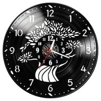 Zegar ścienny z płyty winylowej Drzewo 348.14