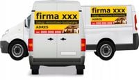 Reklama Naklejka na samochód FIRMA ADRES TEL