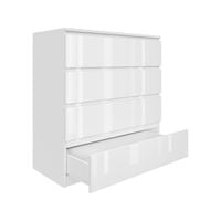 Komoda biała połysk AVEN 90 cm z 4 szufladami różne kolory DARMOWA DOSTAWA