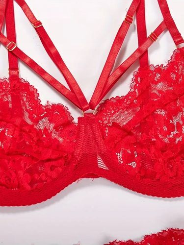 Strój Erotyczny biustonosz PUSHUP pas do pończoch SEKSI Strój Seksowny na Arena.pl