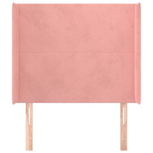 Zagłówek uszak, różowy, 93x16x118/128 cm, aksamit na Arena.pl