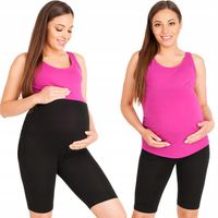 KRÓTKIE SPODENKI CIĄŻOWE KOLARKI CZARNE BAWEŁNIANE BEZSZWOWE LEGINSY 38