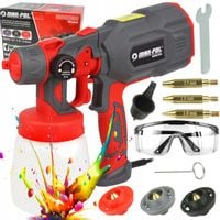 AGREGAT MALARSKI pistolet elektryczny do malowania ścian 3 DYSZE + OKULARY