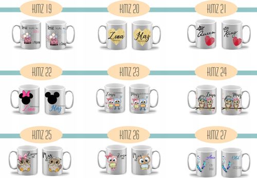 Prezent ślubny Ręczniki z haftem kubki Żona i Mąż na Arena.pl