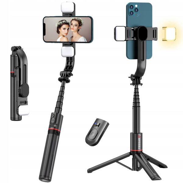 Feegar Kijek Do Selfie Stick Tripod Bluetooth Led zdjęcie 2
