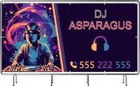 BANER REKLAMOWY 130x80 cm plandeka duży wybór DJ TWOJA NAZWA