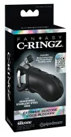 fantasy c-ringz silikonowa klatka z zamkiem i pierścieniem 9,5 cm