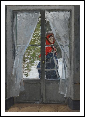 Plakat 70x100cm The Red Kerchief, Monet Vintage do Salonu na Arena.pl