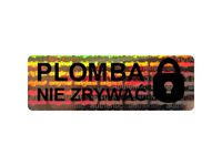 Plomby Stickery 15x5 Hologram Original 250szt TWÓJ NADRUK !
